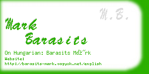 mark barasits business card